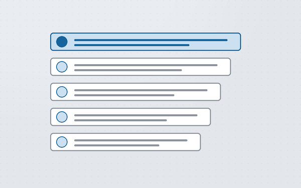 Diagram of a stepped label printing routine, each step narrower than the one above it